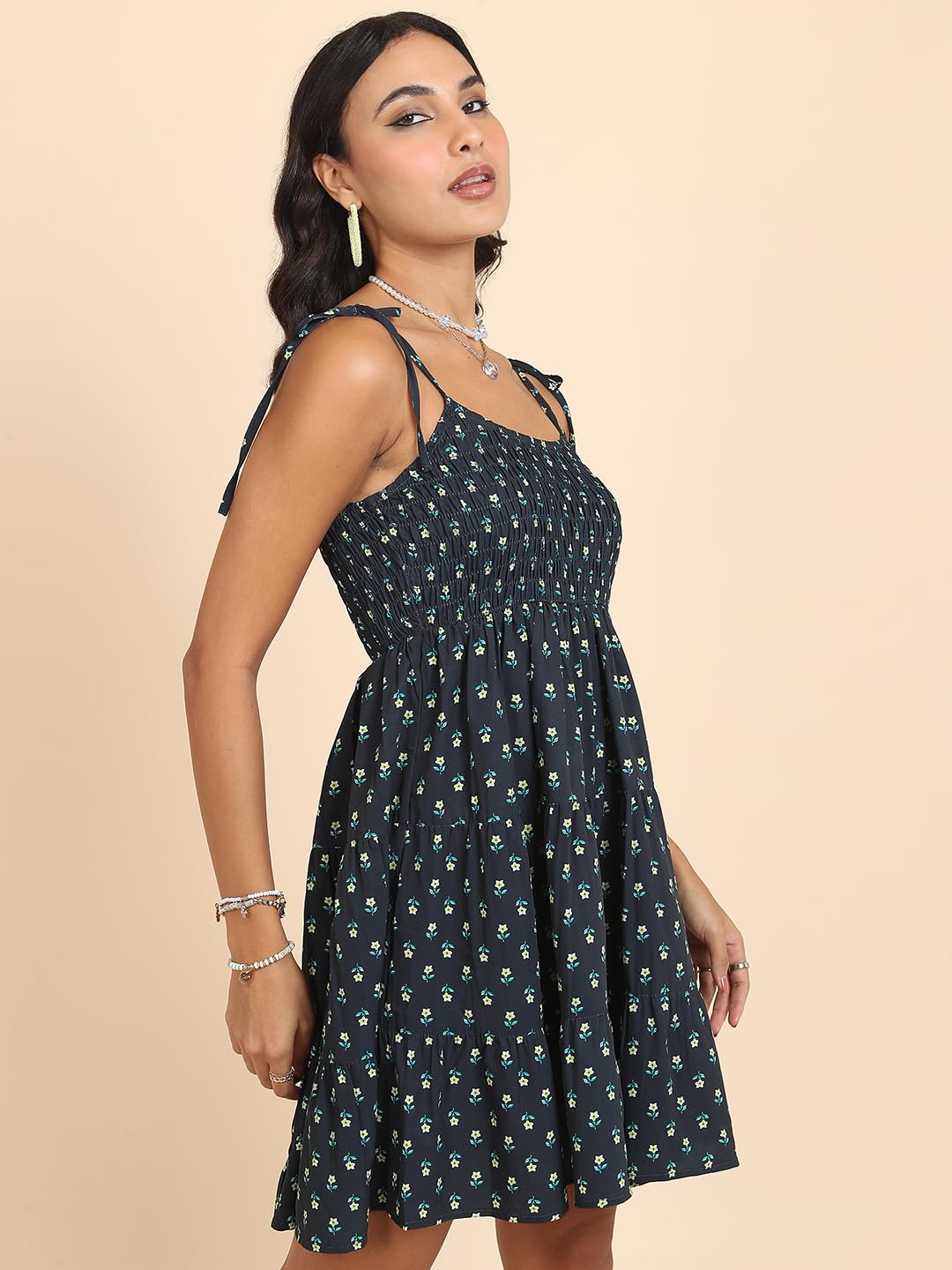Tokyo Talkies Women's Sleeveless Shoulder Strap Printed Dresses | Stylish Dresses | Casual Dresses by Prixsa.com - Image 4