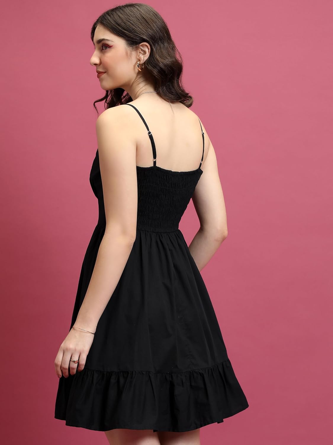 Tokyo Talkies Women's Sleeveless Shoulder Strap Solid Dresses | Stylish| Casual by Prixsa.com - Image 3