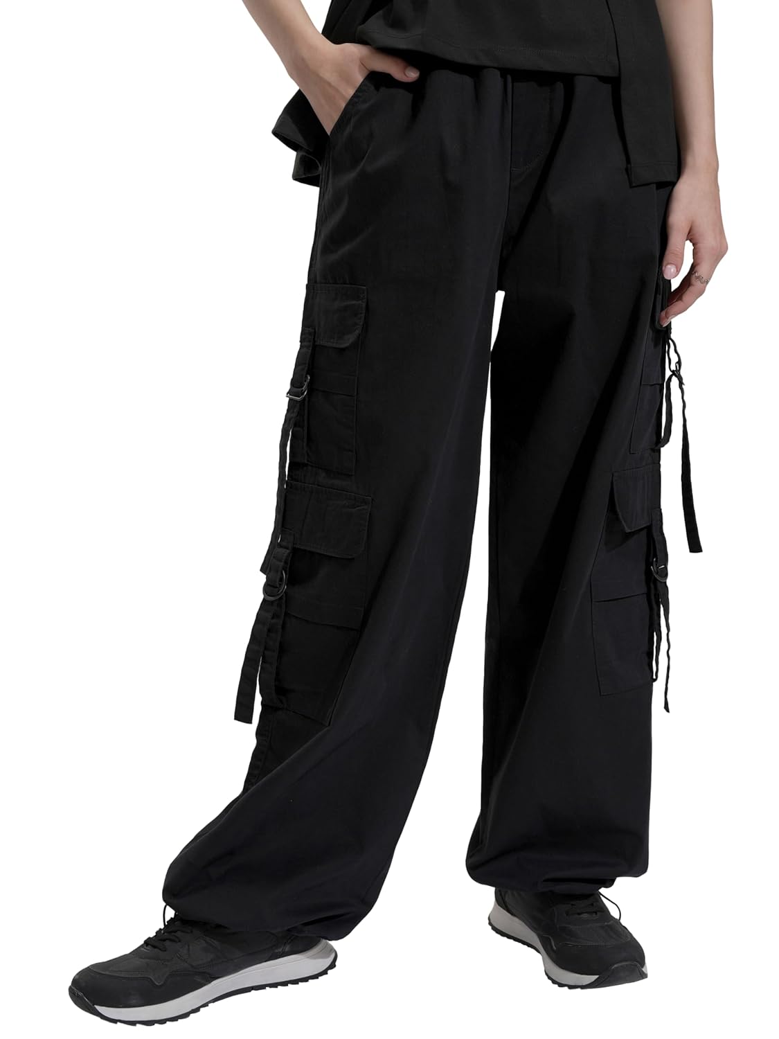 Tokyo Talkies Women's High Rise - Straight Fit Regular Trousers| Mid-Rise by Prixsa.com