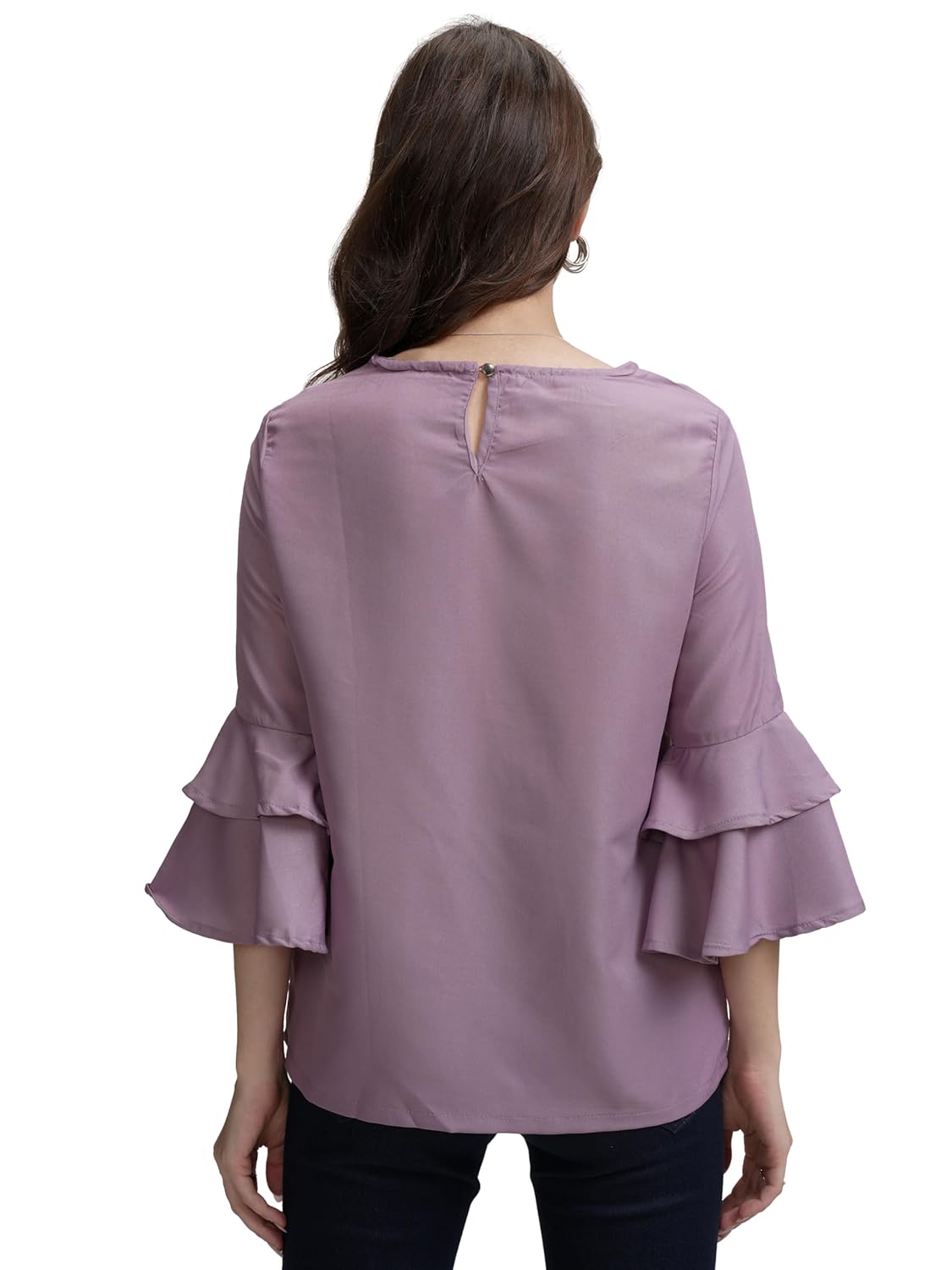 Tokyo Talkies Women's Solid Regular Fit Shirt by Prixsa.com - Image 3