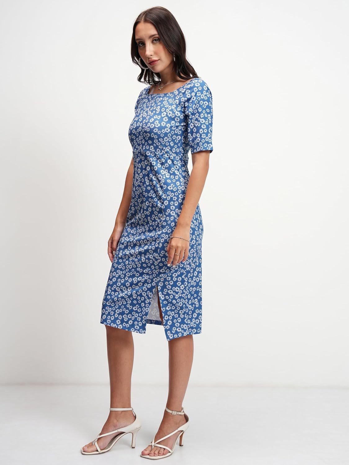 Tokyo Talkies Womens Floral Print Sheath Dress | Short Sleeves & Sleek Fit | Elegant & Effortlessly Chic| Stylish by Prixsa.com - Image 7
