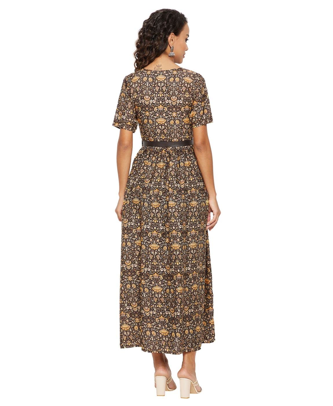 Uptownie Lite Women's Crepe Skater Maxi Dress by Prixsa.com - Image 5