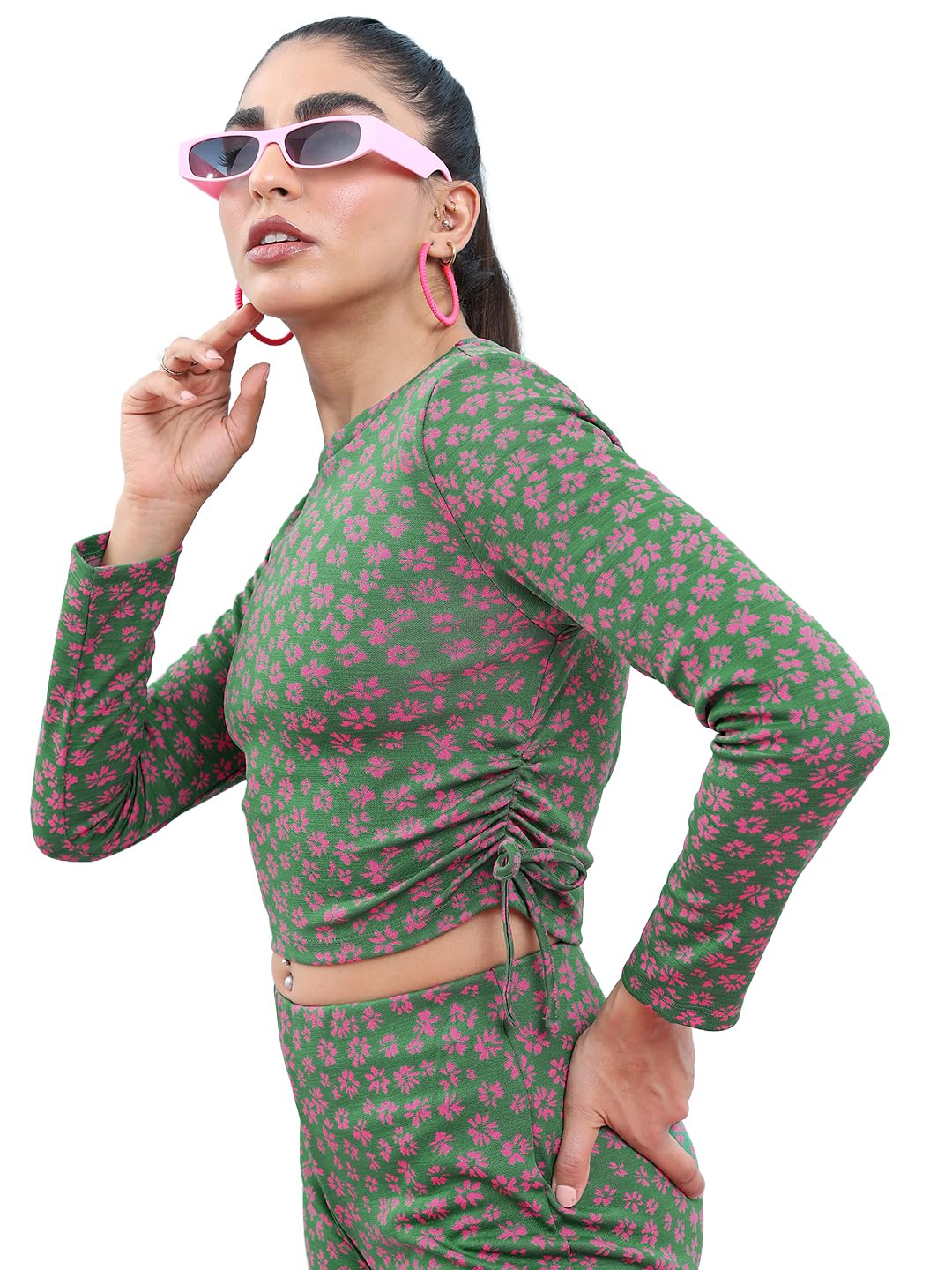 Tokyo Talkies Women's Long Sleeves Round Neck Printed Tops| Stylish | Casual Wear by Prixsa.com