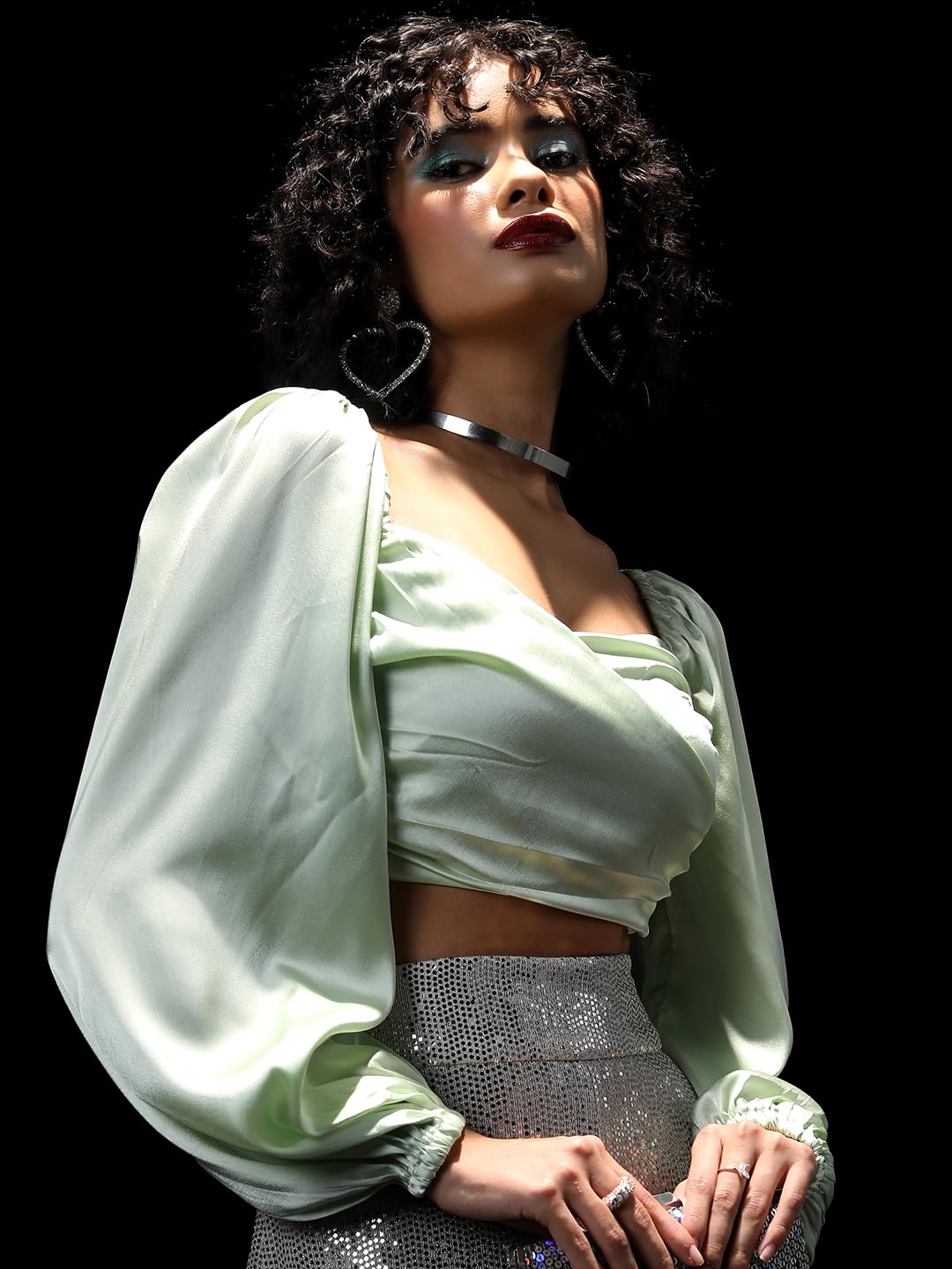 Tokyo Talkies Women's Solid Regular Fit Tops by Prixsa.com - Image 4