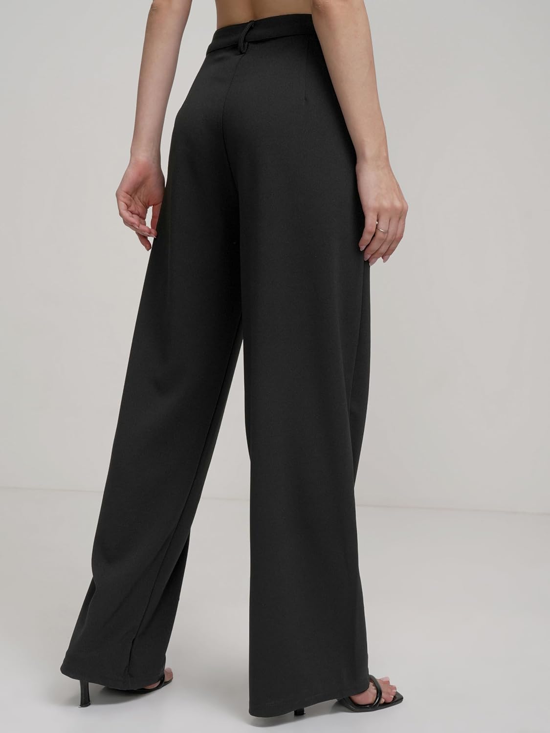 Tokyo Talkies Women's Flared Regular Trousers | Stretchable Trousers|Mid-Rise by Prixsa.com - Image 6