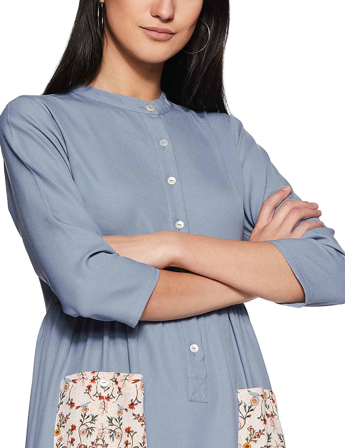 Miss Olive Women's Polyester Shirt Knee-Length Dress by Prixsa.com - Image 4