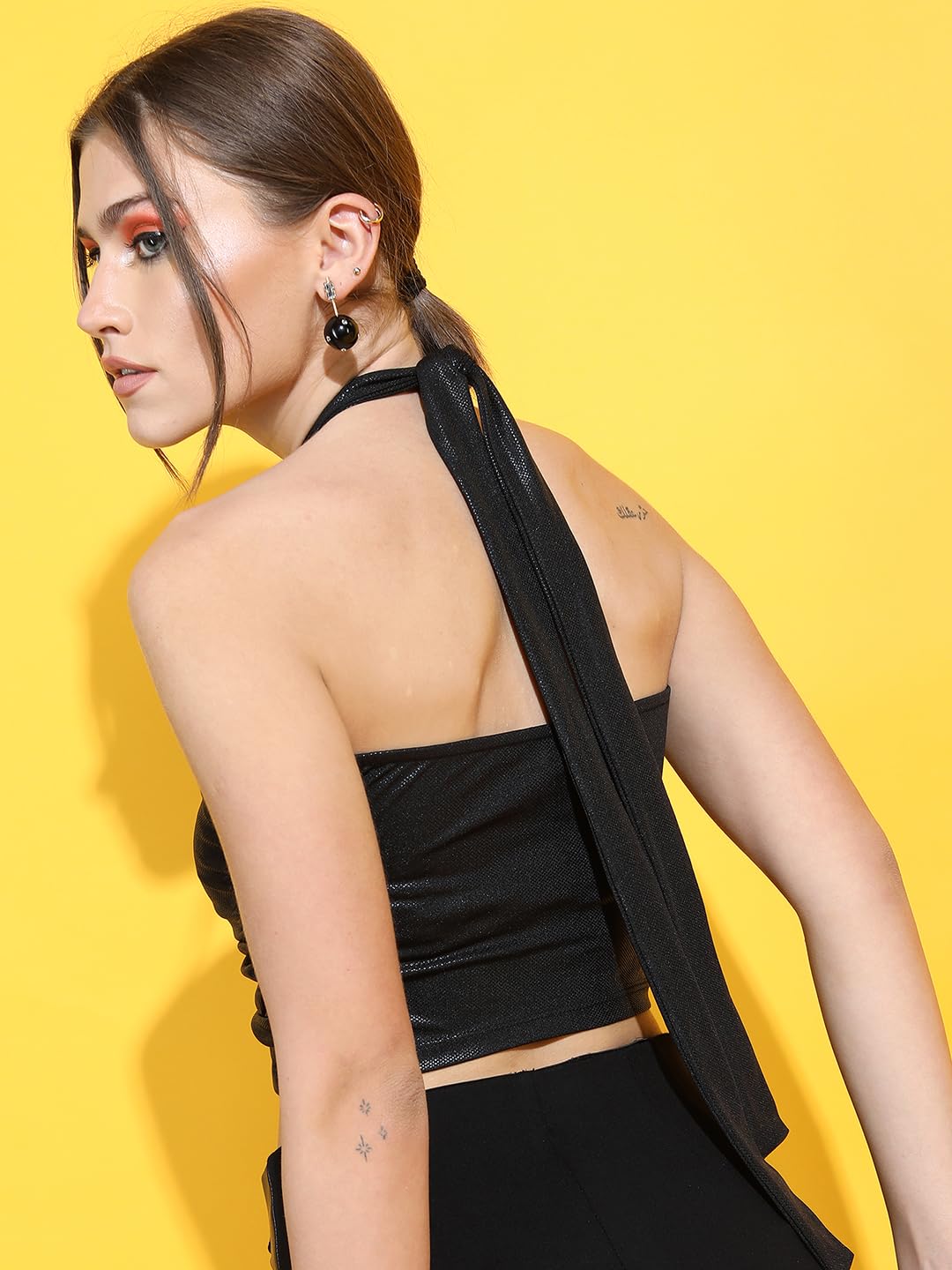 Tokyo Talkies Women's Solid Relaxed Fit Tops by Prixsa.com - Image 3