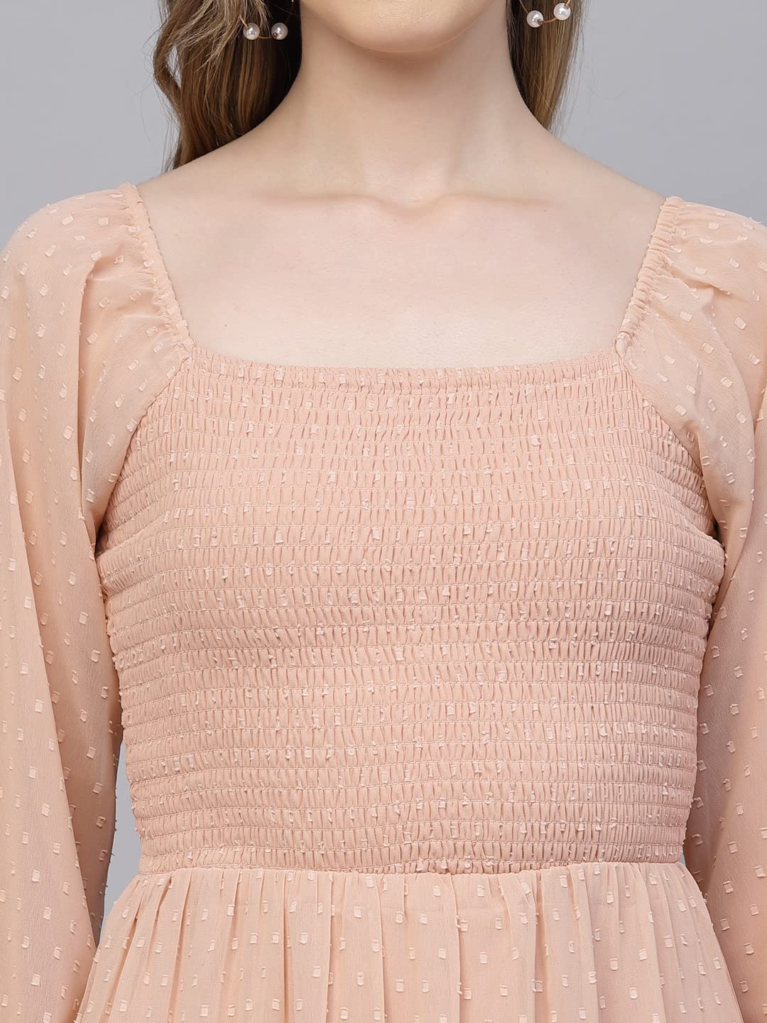 AAYU FIT & Flare Dobby Smoking Yoke Dress by Prixsa.com - Image 5