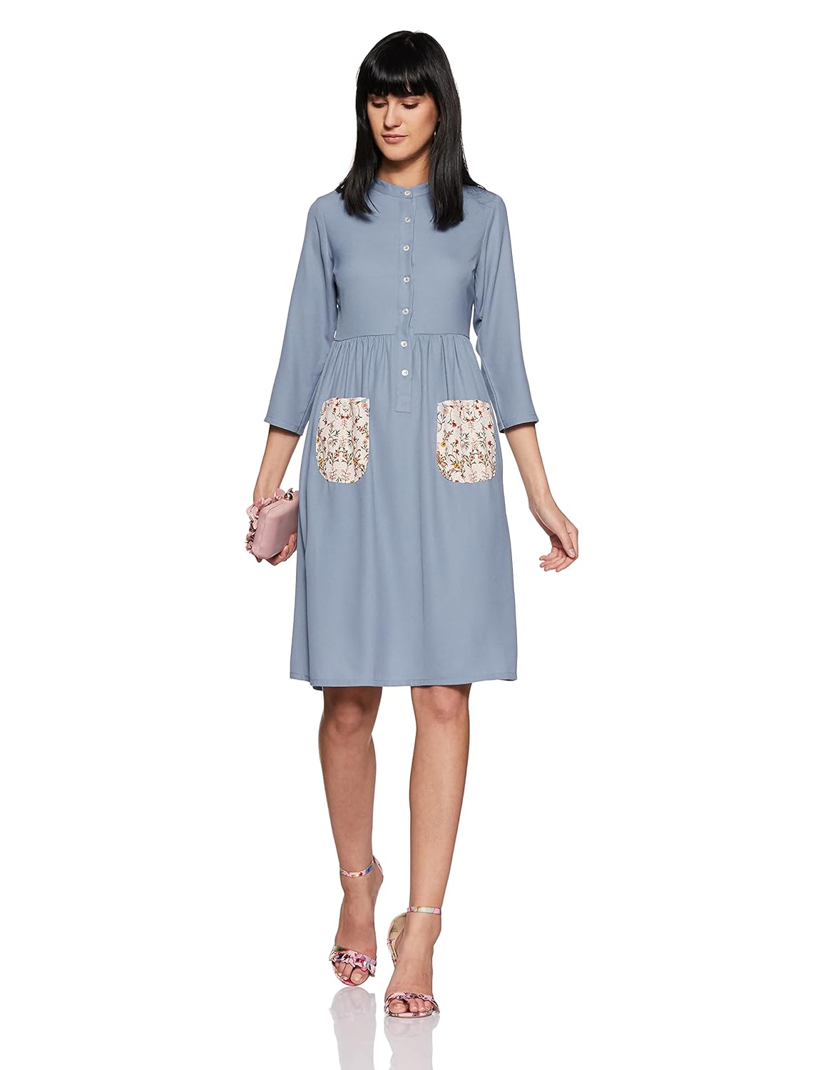 Miss Olive Women's Polyester Shirt Knee-Length Dress by Prixsa.com - Image 7