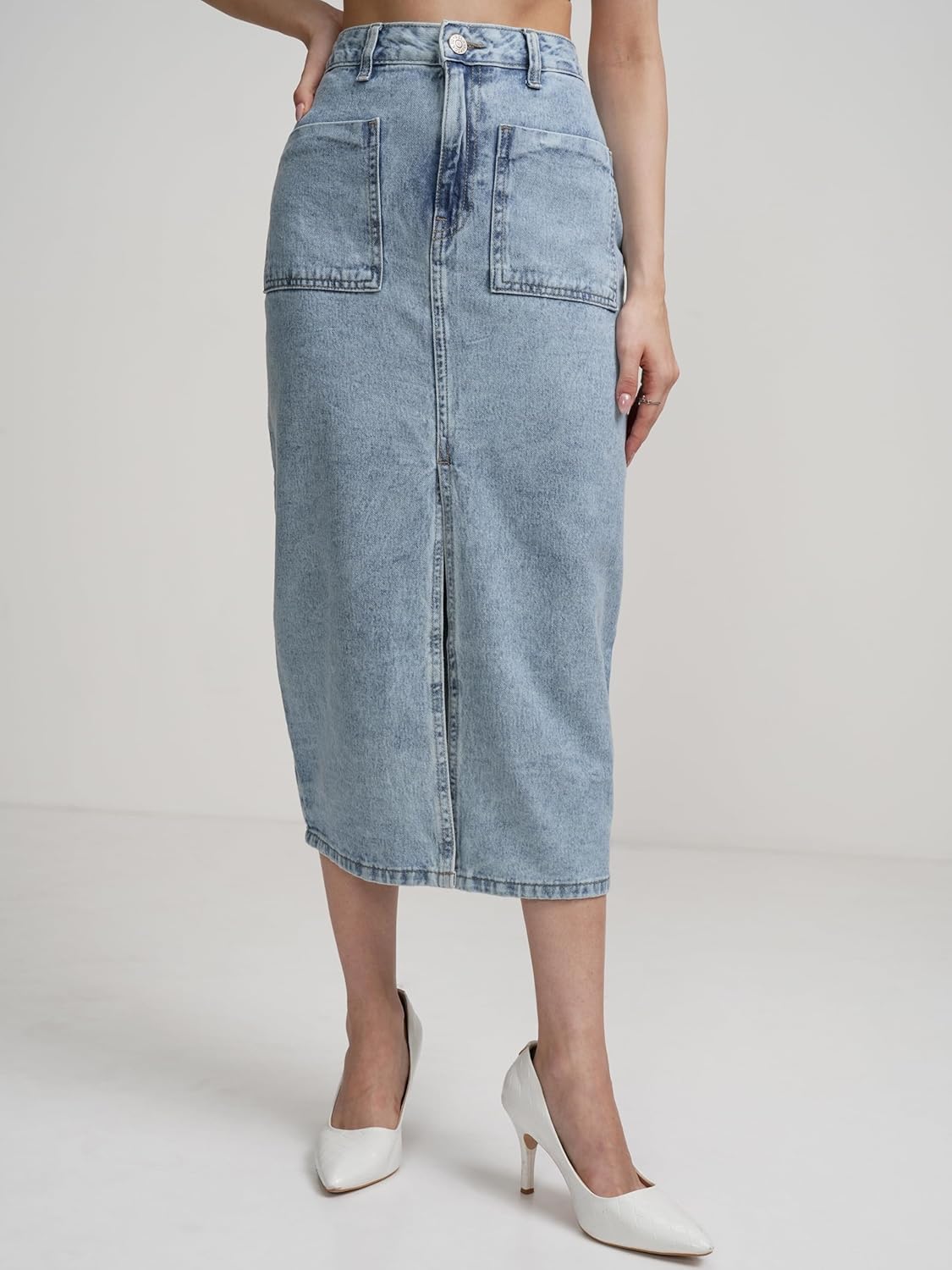 Tokyo Talkies Women's Straight Fit Straight Skirts| Mid-Rise| Women Skirt | Skirt for Women by Prixsa.com - Image 5