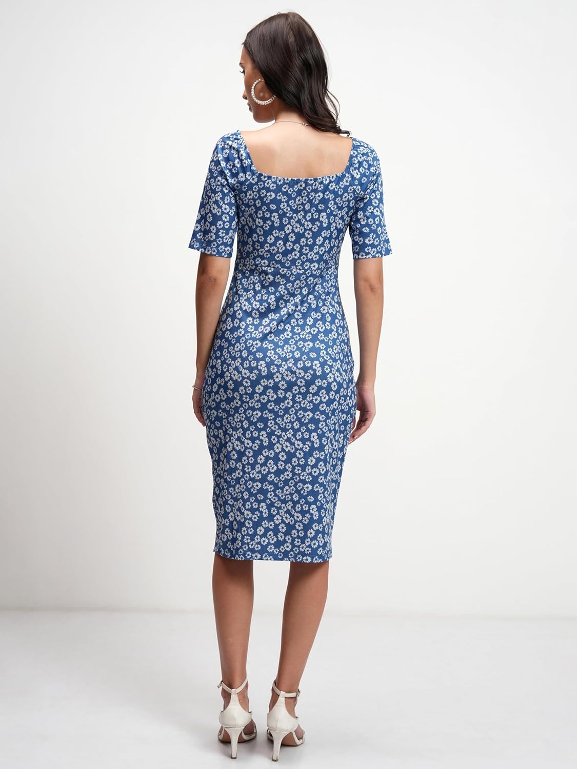 Tokyo Talkies Womens Floral Print Sheath Dress | Short Sleeves & Sleek Fit | Elegant & Effortlessly Chic| Stylish by Prixsa.com - Image 6