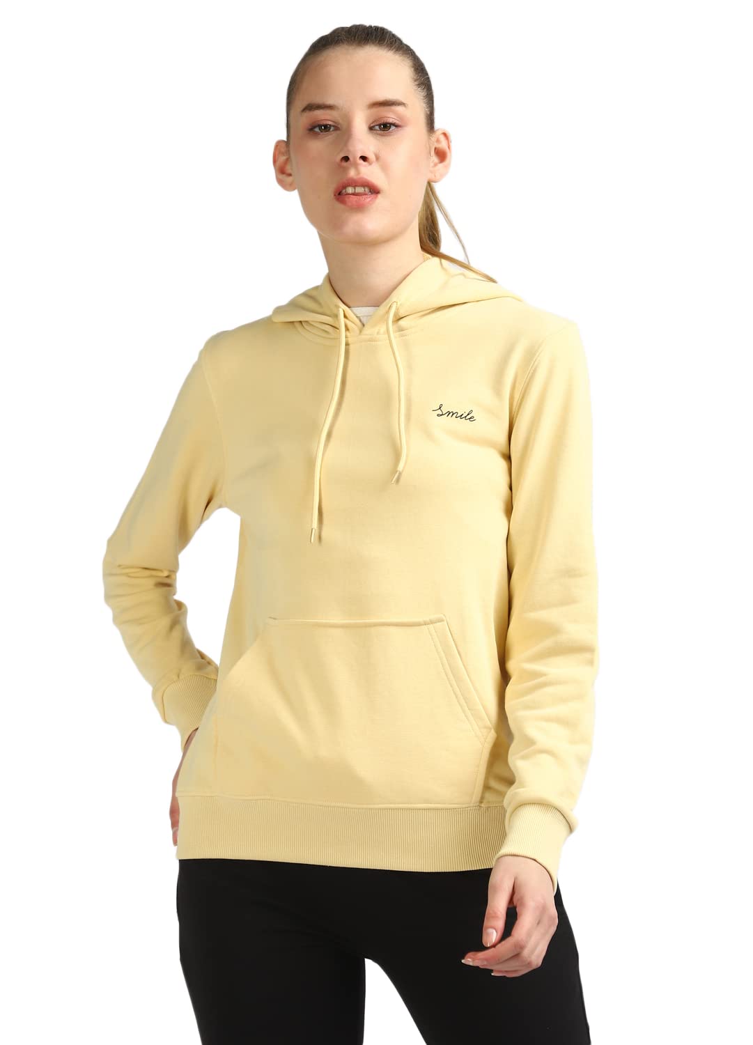 Alan Jones Clothing Women's Cotton Blend Hooded Neck Hooded Sweatshirt by Prixsa.com