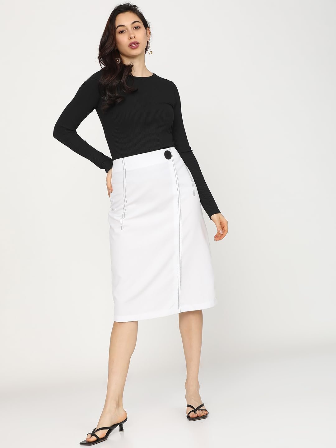 Tokyo Talkies Women's Regular Fit A-Line Skirts | Strachable Skirts| Mid-Rise| Women Skirt | Skirt for Women by Prixsa.com - Image 6