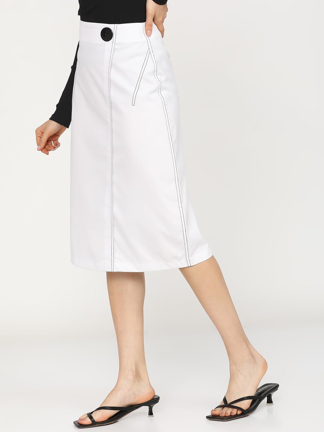 Tokyo Talkies Women's Regular Fit A-Line Skirts | Strachable Skirts| Mid-Rise| Women Skirt | Skirt for Women by Prixsa.com - Image 2