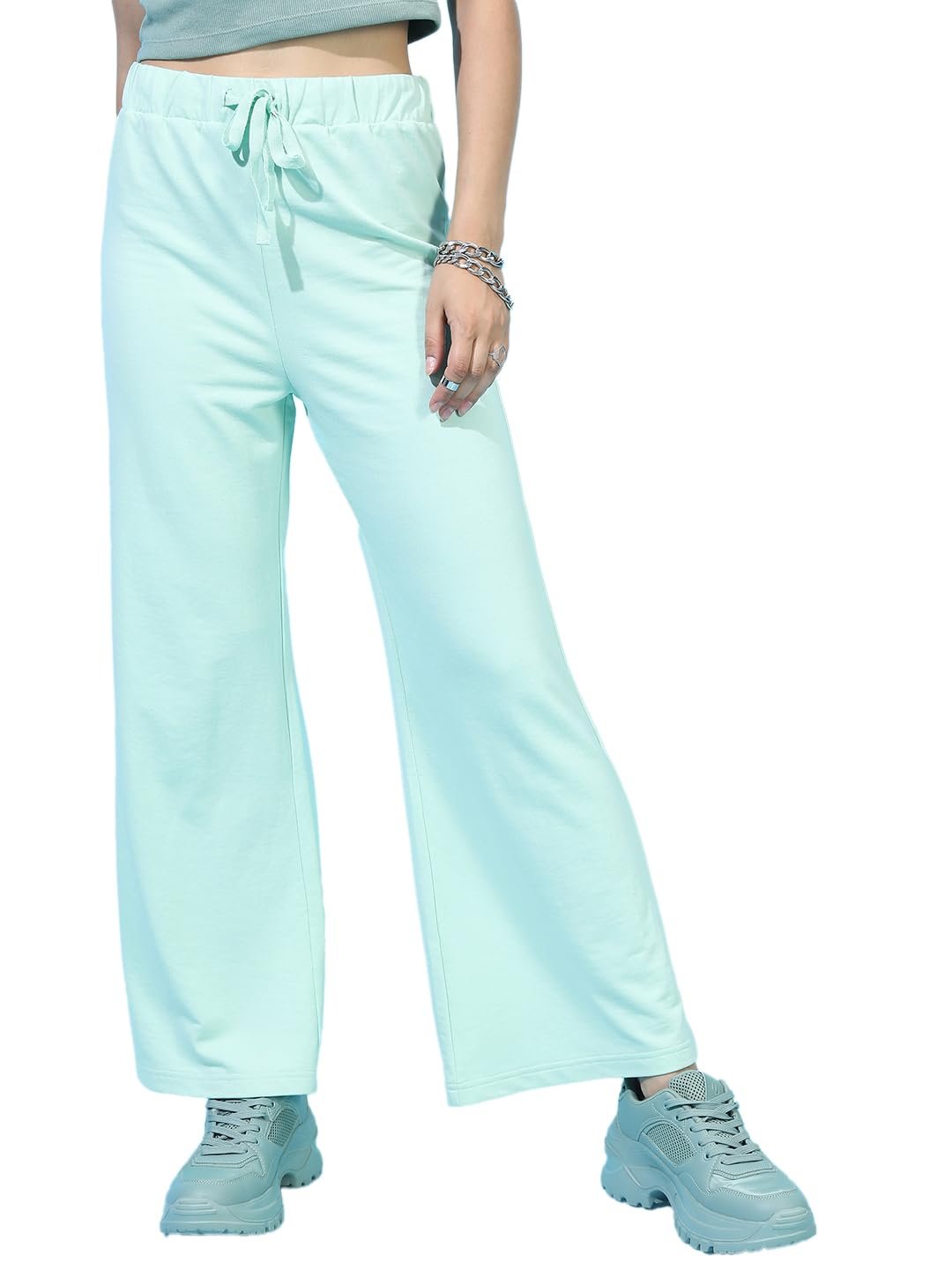 Tokyo Talkies Women's Bootcut Regular Track Pants | Stretchable Trackpants | Casual Track Pants| Mid-Rise| Gymwear | Sports Wear by Prixsa.com