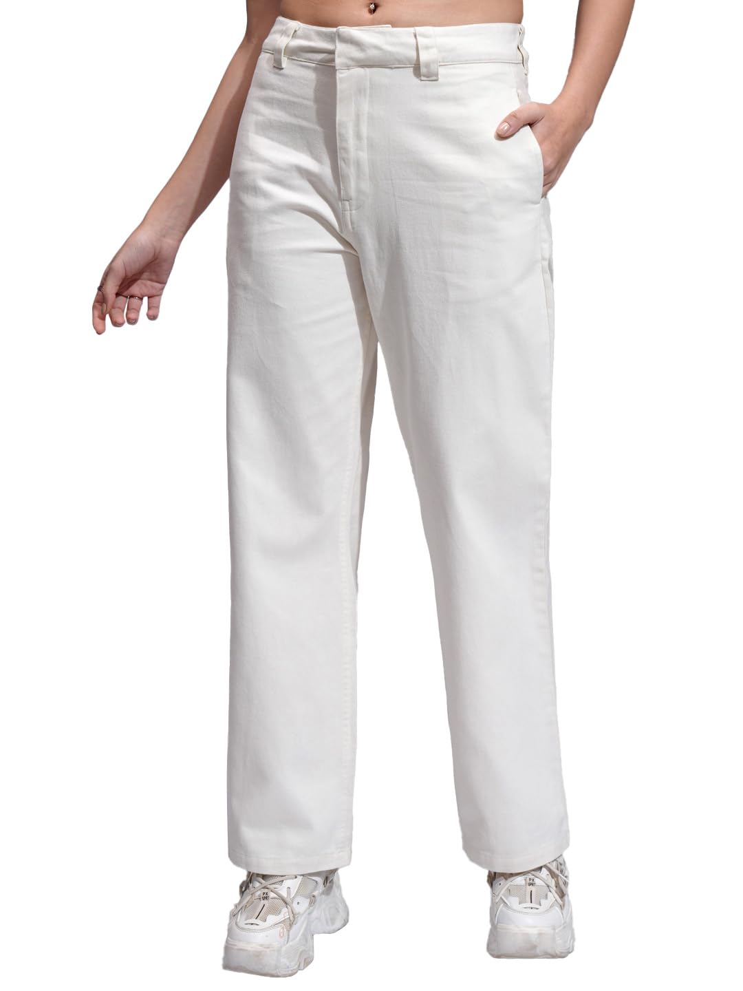 Tokyo Talkies Women's Flared Regular Trousers| Mid-Rise by Prixsa.com