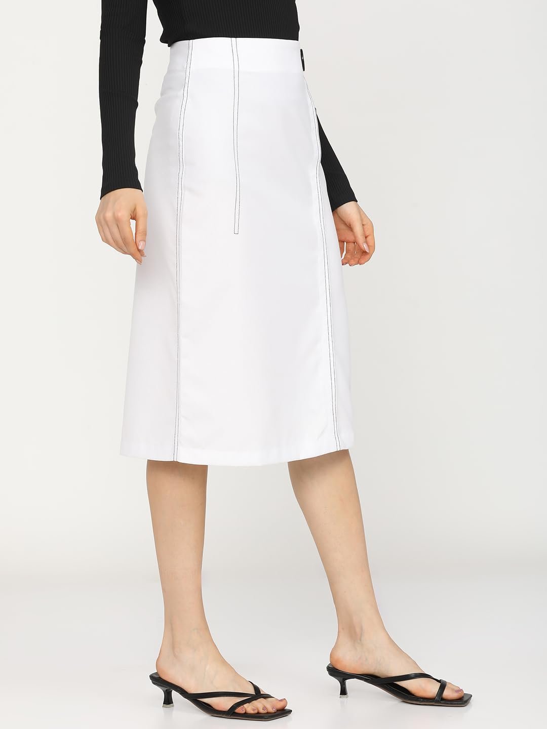 Tokyo Talkies Women's Regular Fit A-Line Skirts | Strachable Skirts| Mid-Rise| Women Skirt | Skirt for Women by Prixsa.com - Image 4
