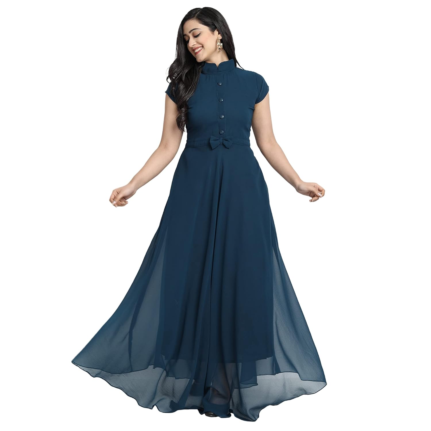 Femvy Designer Georgette Maxi Gown For Women by Prixsa.com
