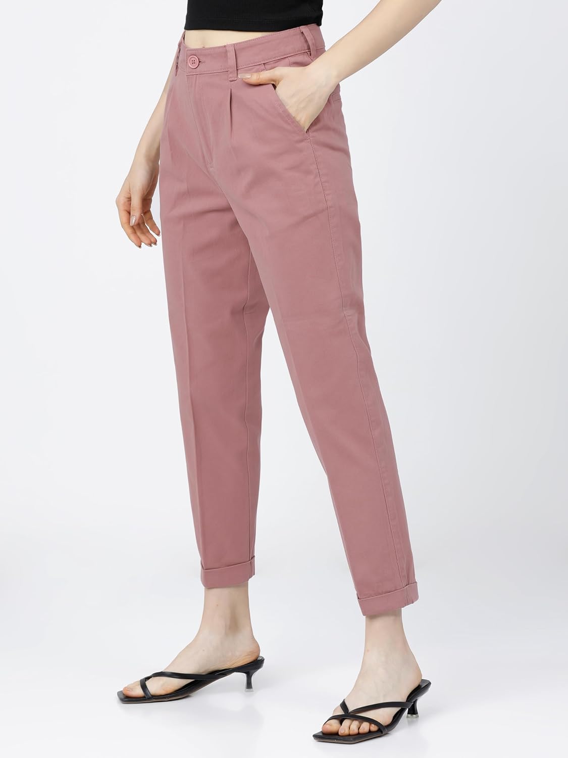 Tokyo Talkies Women's Tapered Casual Pants by Prixsa.com - Image 2