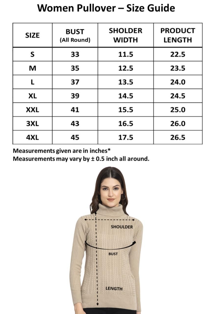 GODFREY Women's High Neck Knitted Woolen Sweater by Prixsa.com - Image 8