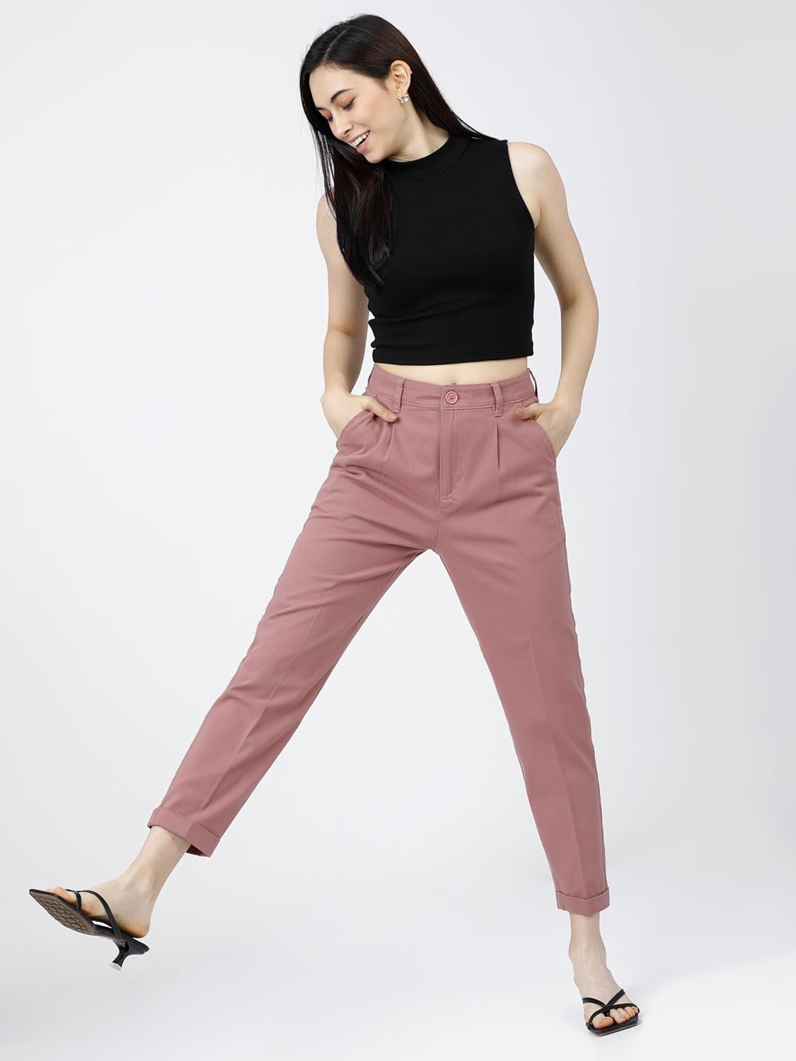 Tokyo Talkies Women's Tapered Casual Pants by Prixsa.com - Image 7