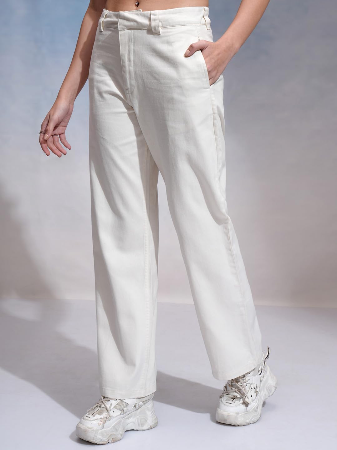 Tokyo Talkies Women's Flared Regular Trousers| Mid-Rise by Prixsa.com - Image 5