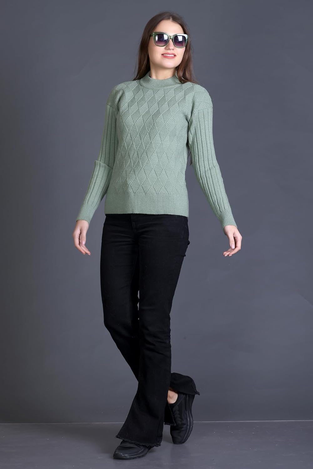 GODFREY Woolen Turtle Neck Full Sleeve Womens Sweater by Prixsa.com - Image 5