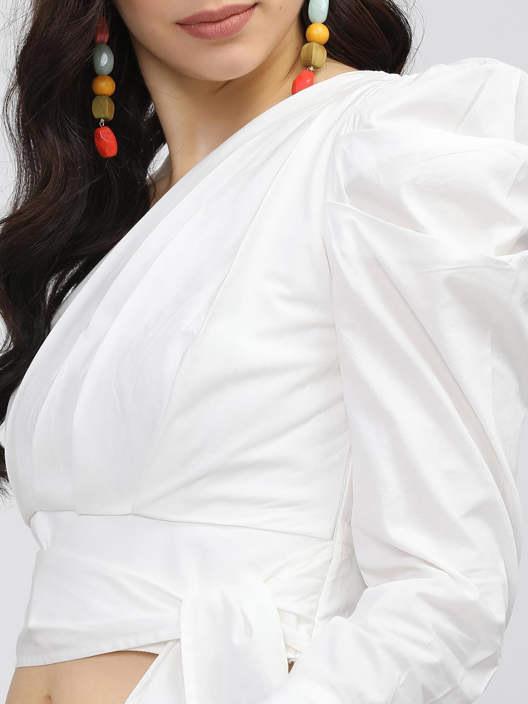 Tokyo Talkies Women's Solid Regular Fit Tops by Prixsa.com - Image 5