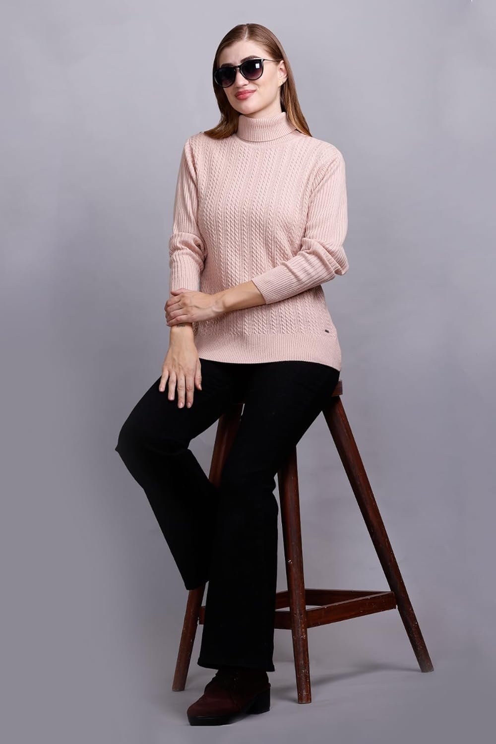 GODFREY Women's High Neck Knitted Woolen Sweater by Prixsa.com - Image 7