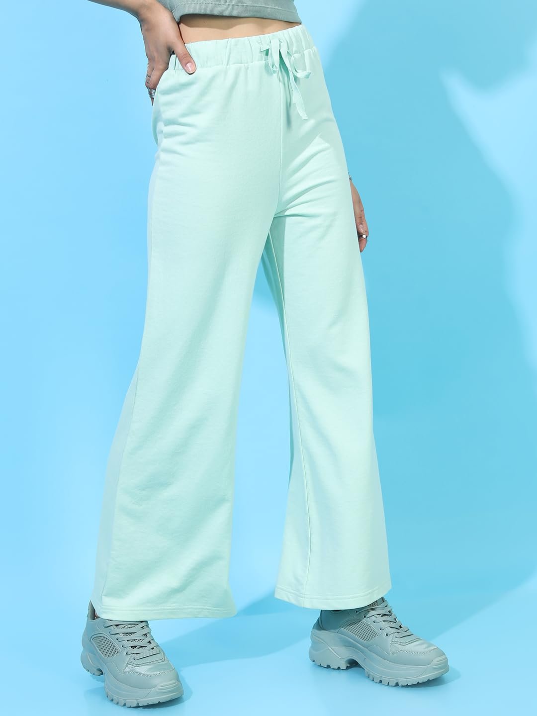 Tokyo Talkies Women's Bootcut Regular Track Pants | Stretchable Trackpants | Casual Track Pants| Mid-Rise| Gymwear | Sports Wear by Prixsa.com - Image 4