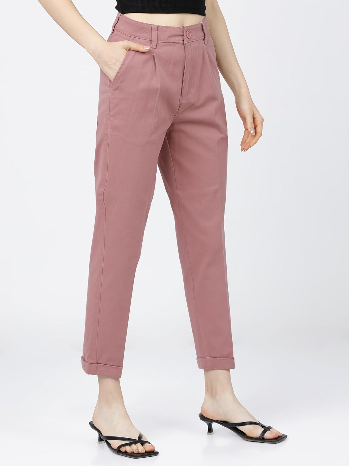 Tokyo Talkies Women's Tapered Casual Pants by Prixsa.com - Image 4