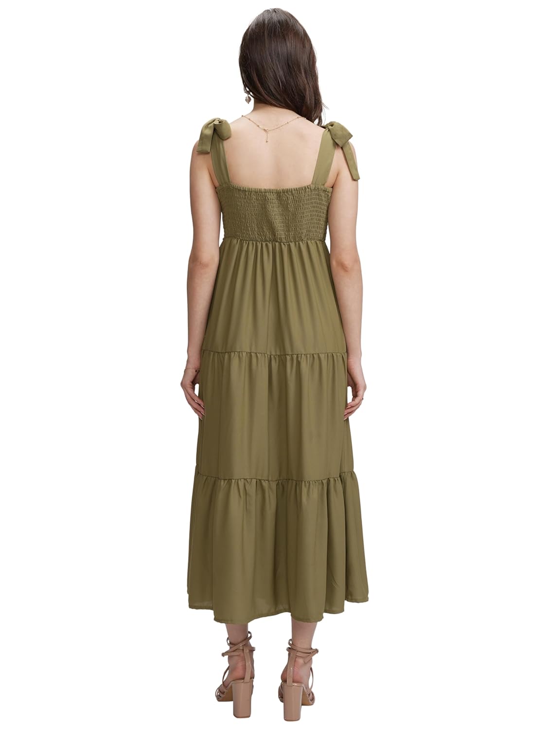 Tokyo Talkies Women's Sleeveless Shoulder Straps Solid Dresses | Stylish| Casual by Prixsa.com - Image 3