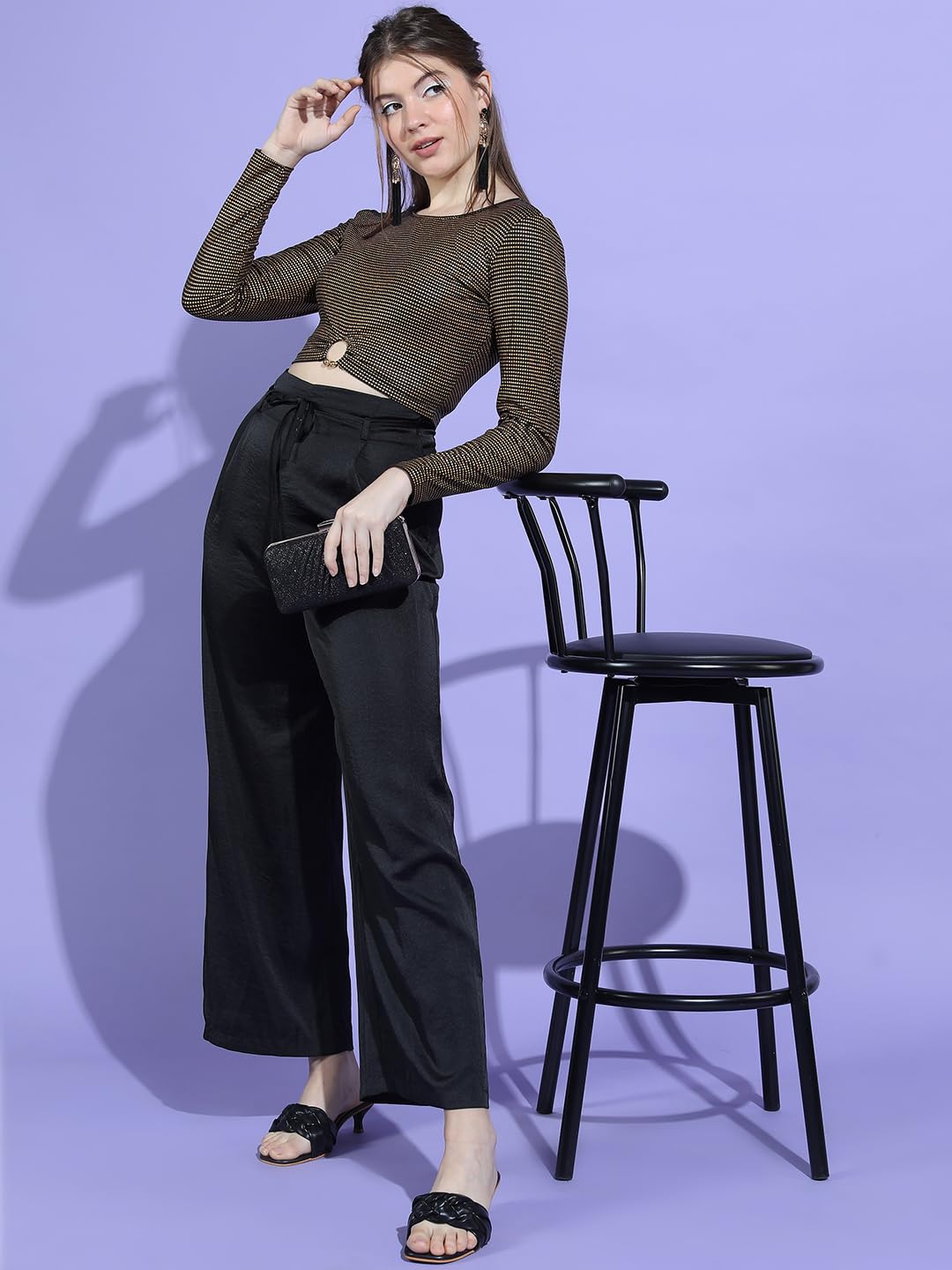 Tokyo Talkies Women's Long Sleeves Round Neck Solid Tops | Stylish by Prixsa.com - Image 6