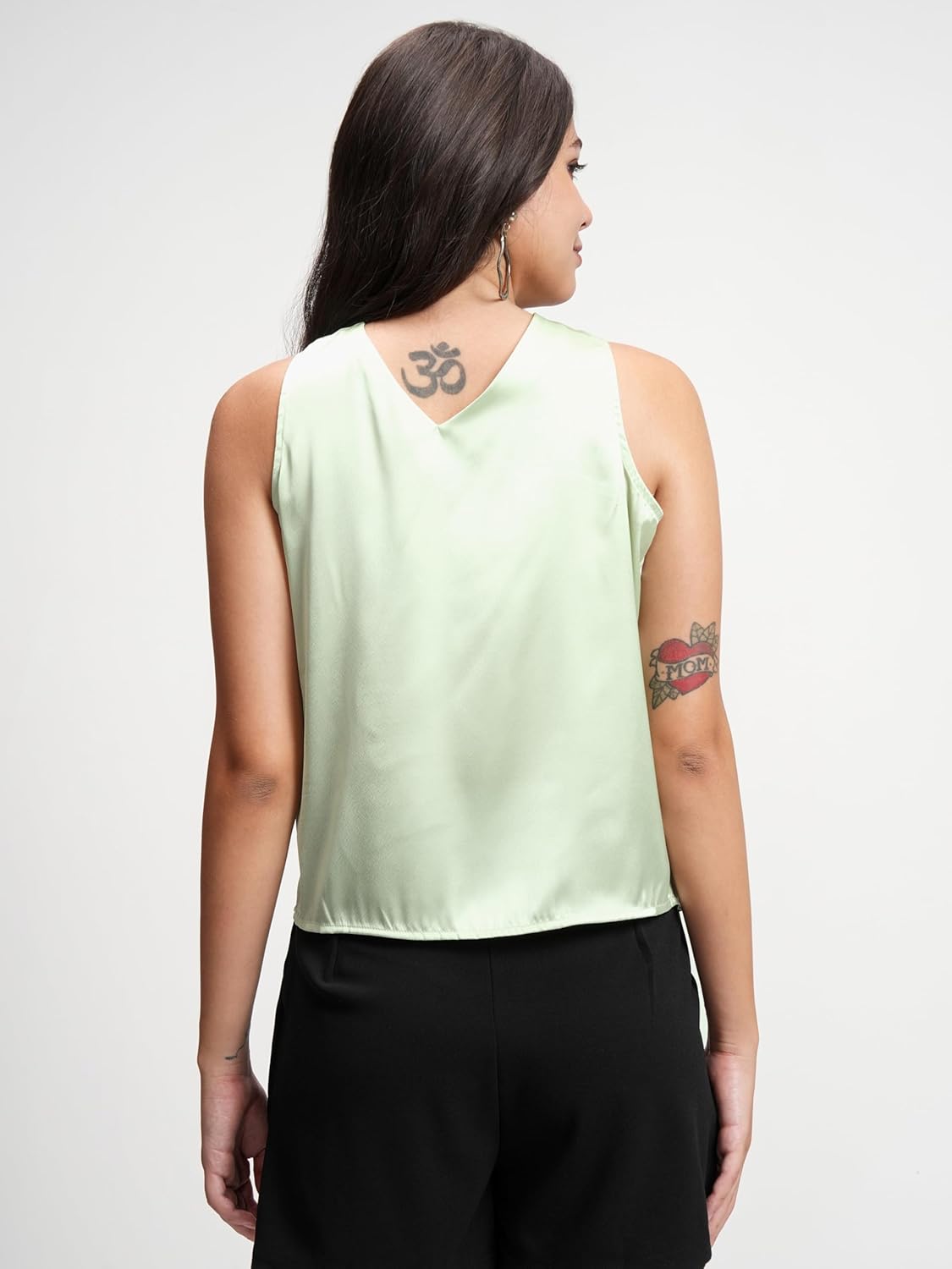 Tokyo Talkies Women's Solid Regular Fit Shirt by Prixsa.com - Image 6