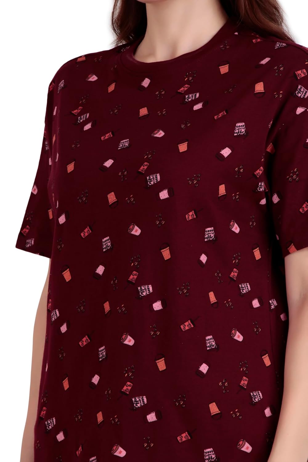 Stories.Label Oversized Cotton T-Shirts for Women in Loose Fit, Drop Shoulder Baggy Tops Tshirt for Girls (S-3XL) by Prixsa.com - Image 3