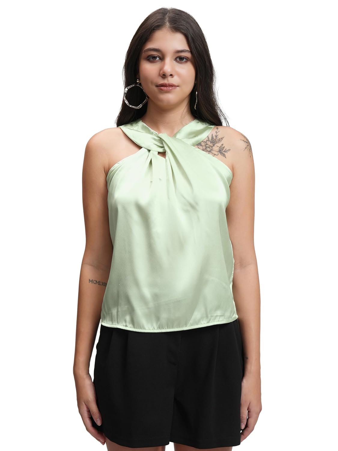 Tokyo Talkies Women's Solid Regular Fit Shirt by Prixsa.com