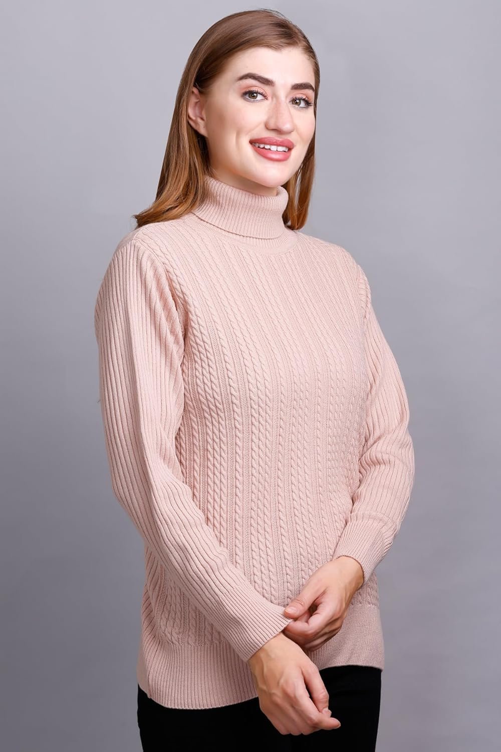 GODFREY Women's High Neck Knitted Woolen Sweater by Prixsa.com - Image 6