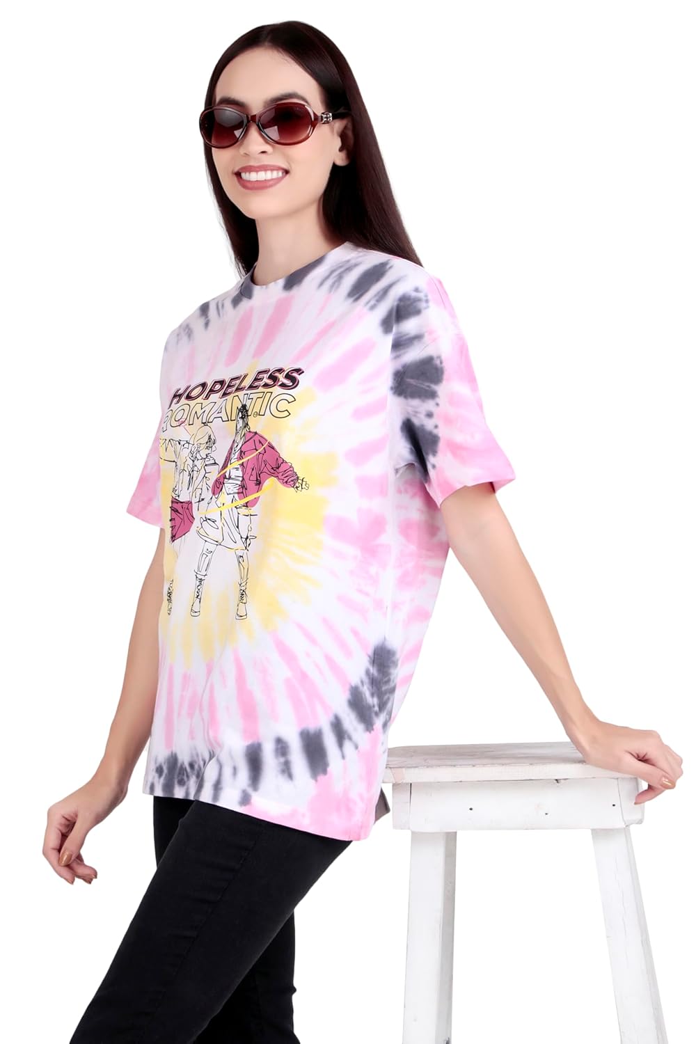 Stories.Label Oversized Cotton T-Shirts for Women in Loose Fit, Drop Shoulder Baggy Tops Tshirt for Girls (S-3XL) by Prixsa.com - Image 4