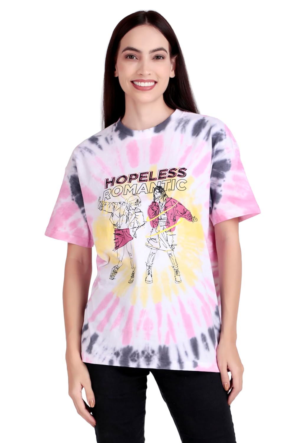 Stories.Label Oversized Cotton T-Shirts for Women in Loose Fit, Drop Shoulder Baggy Tops Tshirt for Girls (S-3XL) by Prixsa.com