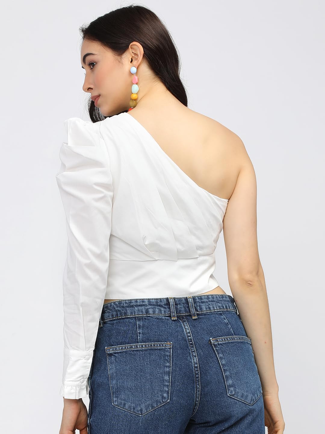 Tokyo Talkies Women's Solid Regular Fit Tops by Prixsa.com - Image 3