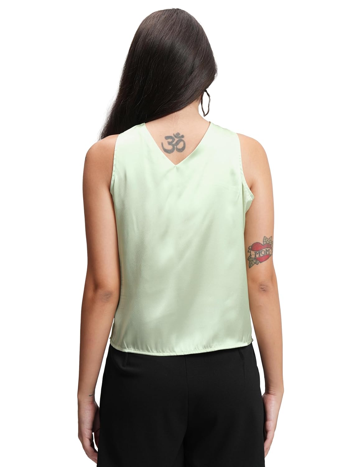 Tokyo Talkies Women's Solid Regular Fit Shirt by Prixsa.com - Image 3