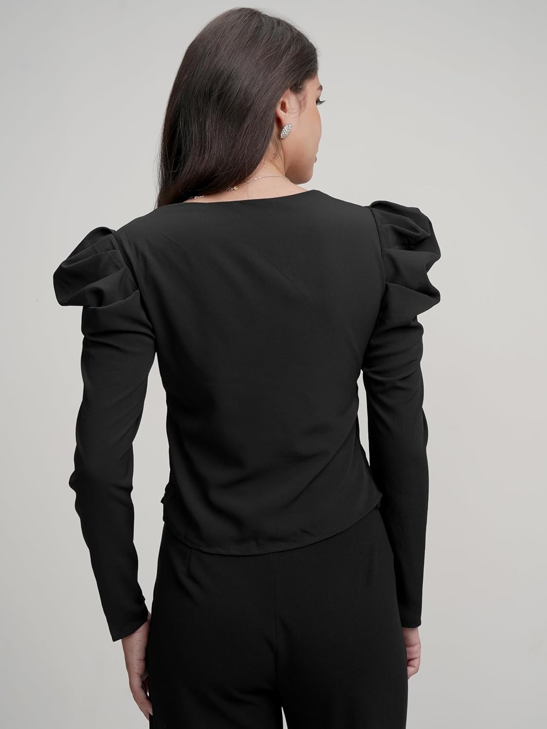 Tokyo Talkies Women's Solid Regular Fit Shirt by Prixsa.com - Image 6