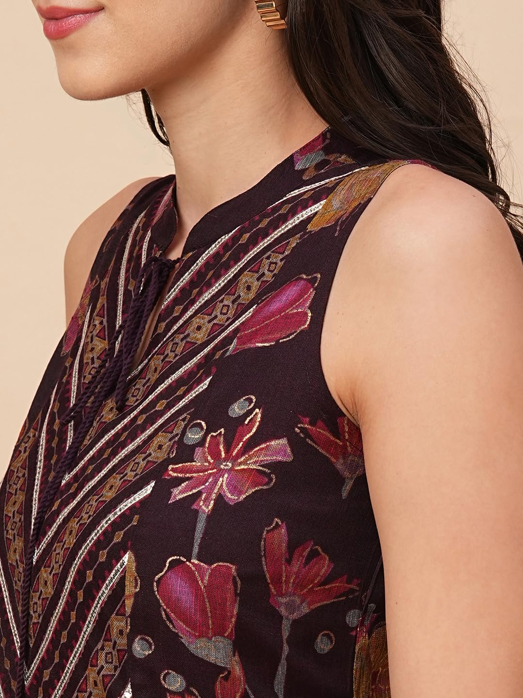 Globus Women Allover Floral Print Gotta Pati A-Line Festive Maxi Dress by Prixsa.com - Image 4