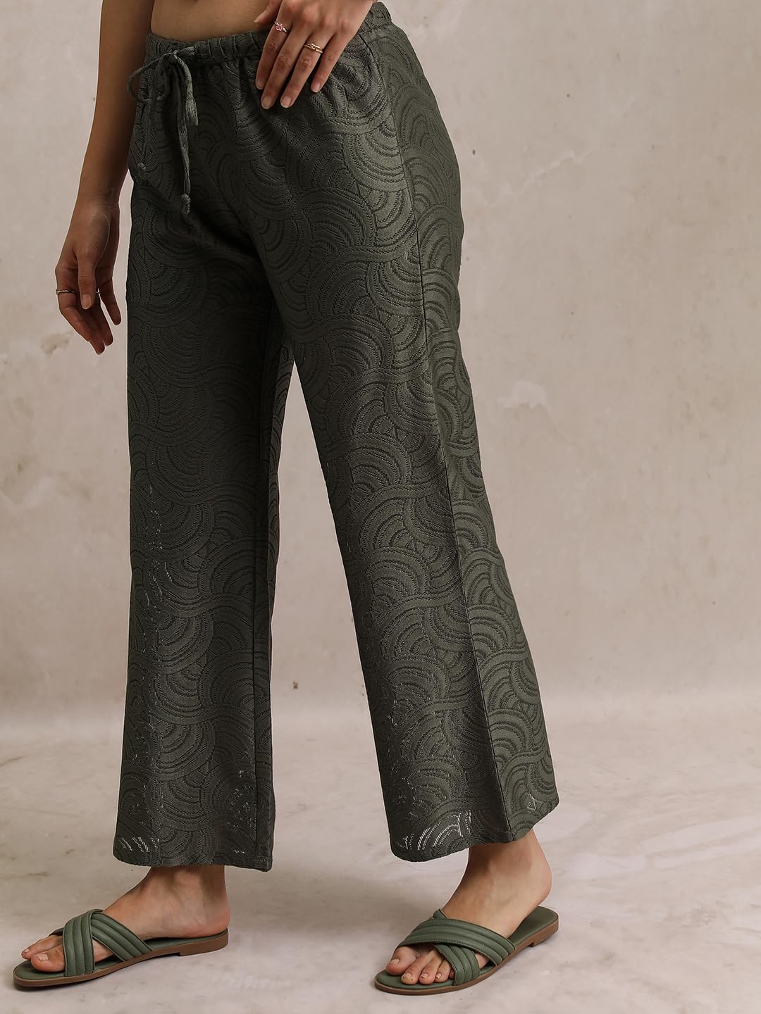 Tokyo Talkies Women's Flared Regular Trousers| Mid-Rise by Prixsa.com - Image 5