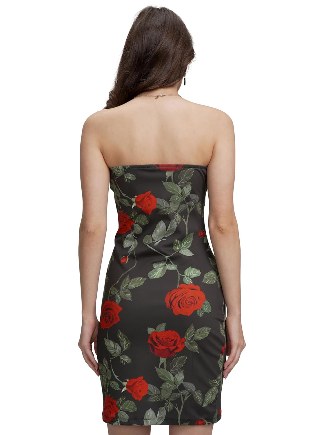 Tokyo Talkies Womens Glamorous Off-Shoulder Floral Bodycon Mini Dress | Sleek & Flattering Silhouette for A Bold Statement| Stylish by Prixsa.com - Image 3