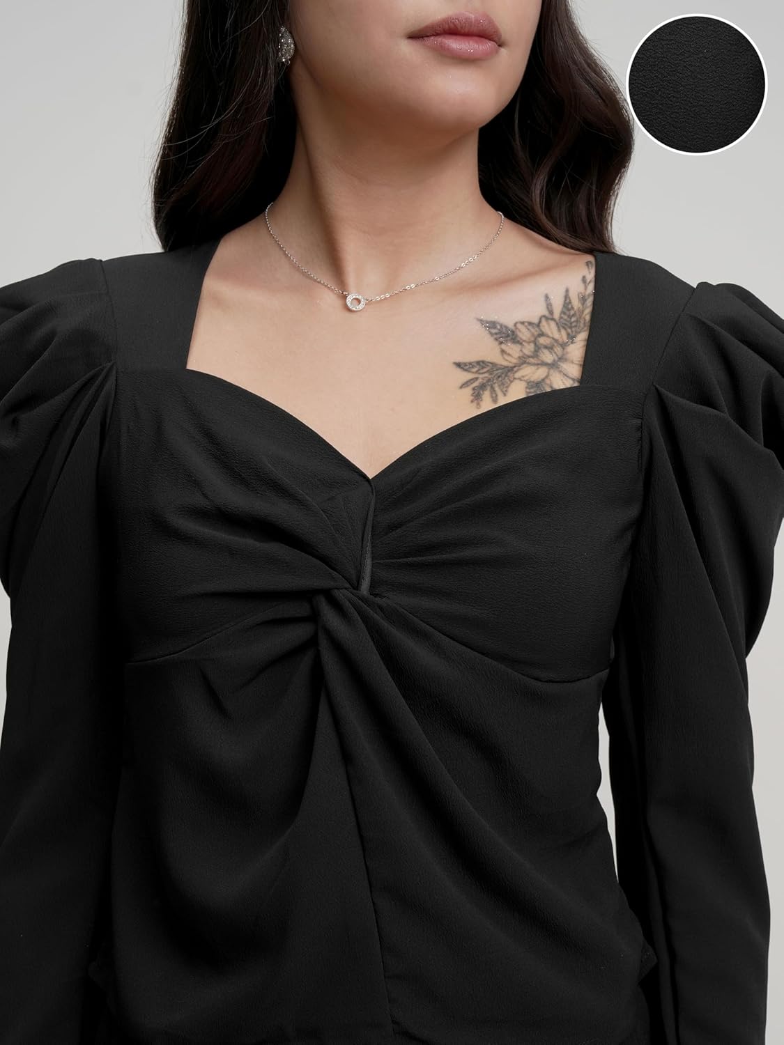 Tokyo Talkies Women's Solid Regular Fit Shirt by Prixsa.com - Image 8