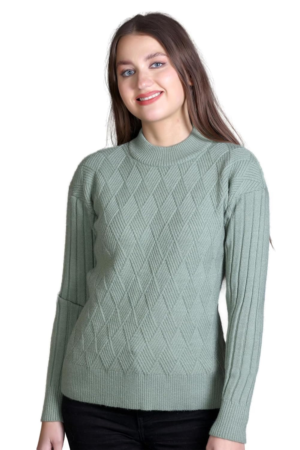 GODFREY Woolen Turtle Neck Full Sleeve Womens Sweater by Prixsa.com