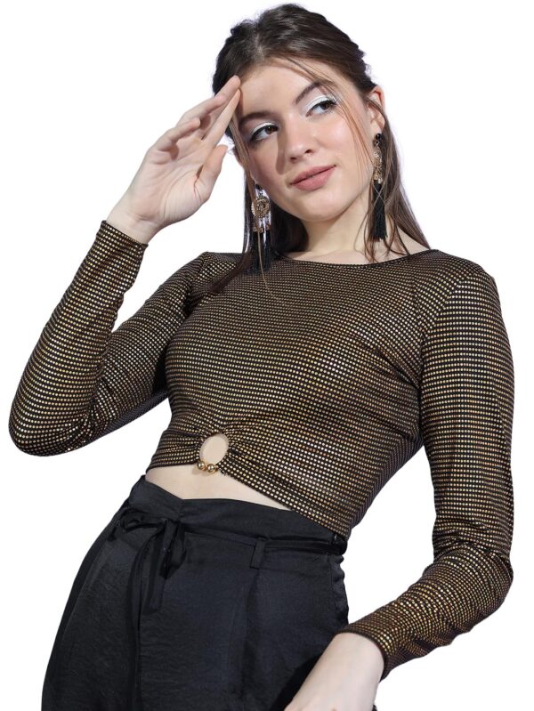 Tokyo Talkies Women’s Long Sleeves Round Neck Solid Tops | Stylish by Prixsa.com