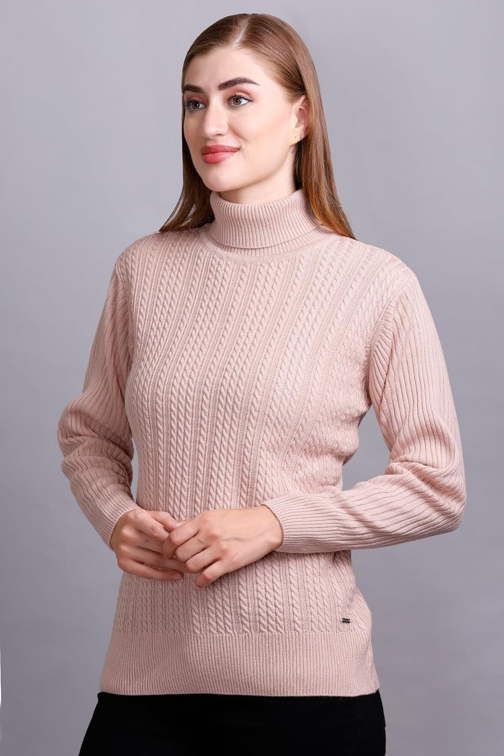 GODFREY Women's High Neck Knitted Woolen Sweater by Prixsa.com - Image 5
