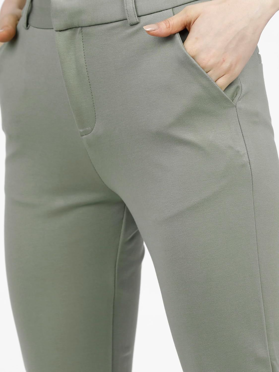 Tokyo Talkies Women's Slim Fit Regular Trousers | Stretchable Trousers| Mid-Rise by Prixsa.com - Image 5